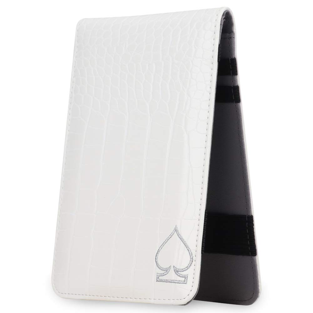 Craftsman Golf crocodile pattern scorecard holder white protects essentials on the course.