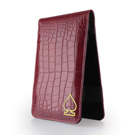 CRAFTSMAN GOLF crocodile-pattern scorecard holder in red protects cards on the course