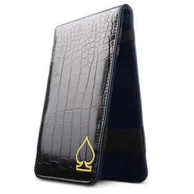 CRAFTSMAN GOLF crocodile-pattern scorecard holder with durable PU leather protection.