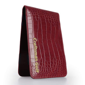 CRAFTSMAN GOLF crocodile-pattern yardage book cover keeps essentials safe