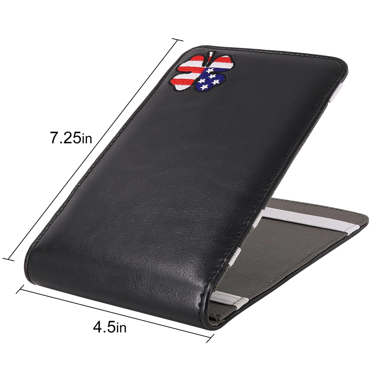 Craftsman Golf Holder with five elastic bands secures scorecard, yardage book, and more.