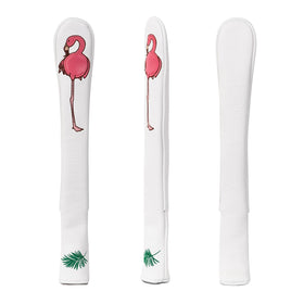 Craftsman Golf Flamingo White alignment stick cover, front view, protects sticks during travel