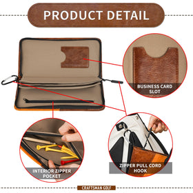 CRAFTSMAN GOLF Glove Keeper brown spliced design adds stylish detail to your bag.