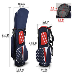 Craftsman Golf bag side pockets for shoes, water, tees, and balls