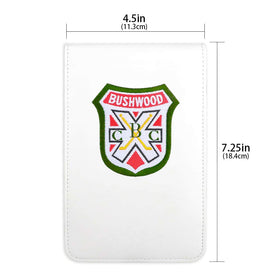 Craftsman Golf white PU leather cover serves as a versatile promotional gift.