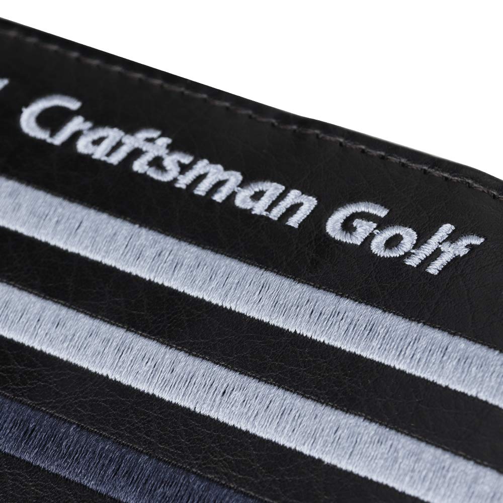 Craftsman Golf scorecard holder showing five elastic bands for secure items
