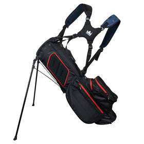Close-up of padded Craftsman Golf shoulder strap for comfortable carry