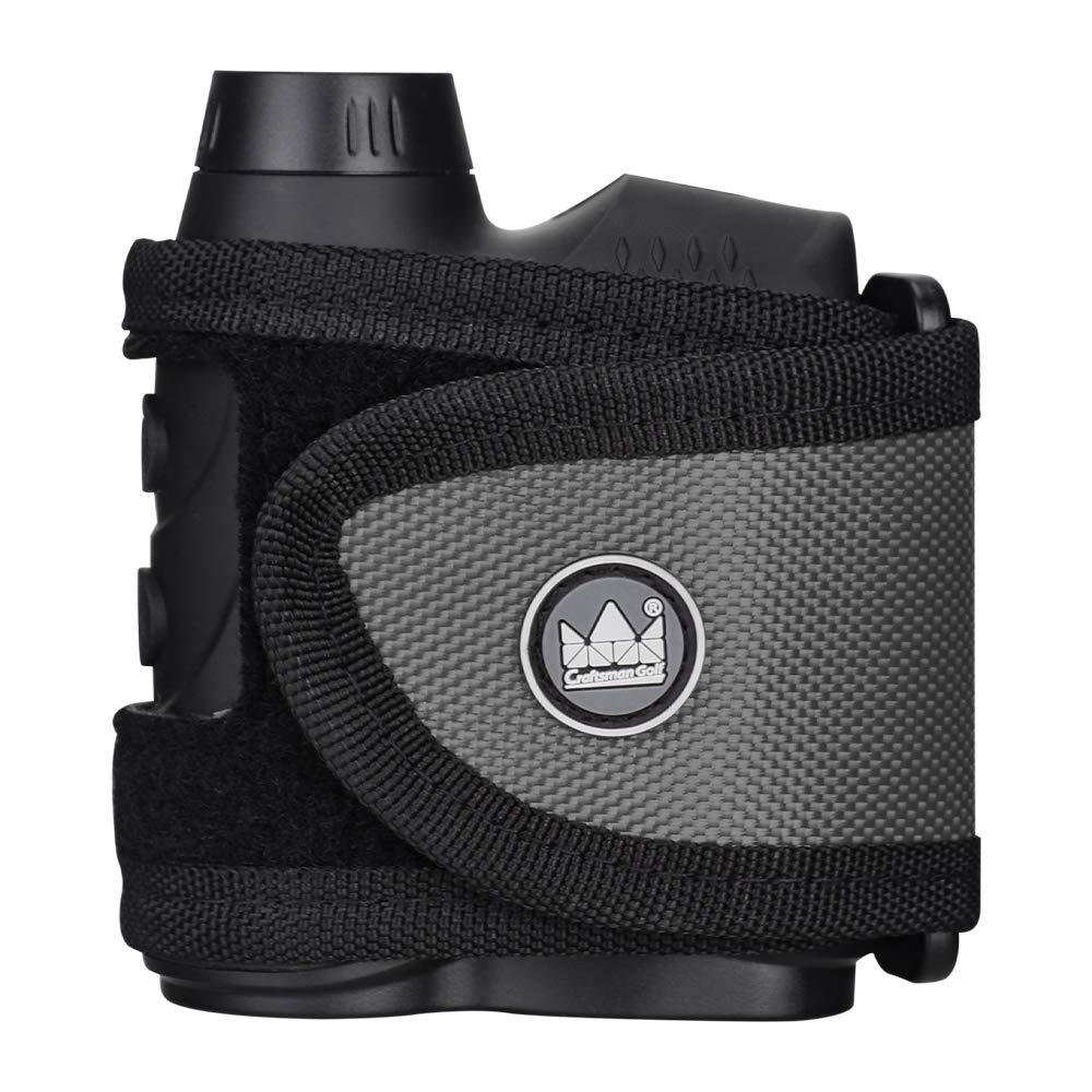 Craftsman Golf universal magnetic strap gray in-use for quick rangefinder access.