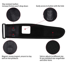 Craftsman Golf universal magnetic strap on steering column for easy reach.