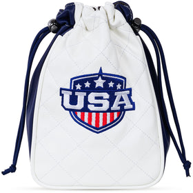 CRAFTSMAN GOLF USA Shield Leather Pouch with drawstring keeps valuables secure on the course