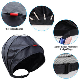 Craftsman Golf close-up of waterproof ripstop nylon shows durable rain protection