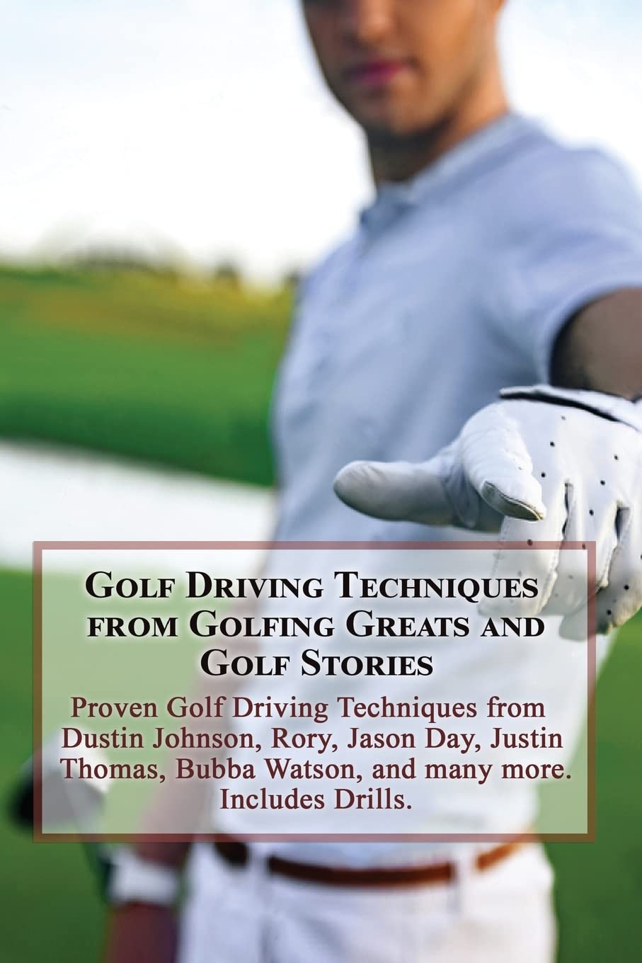 CREATESPACE Golf Driving Techniques cover featuring pro tips for longer drives.