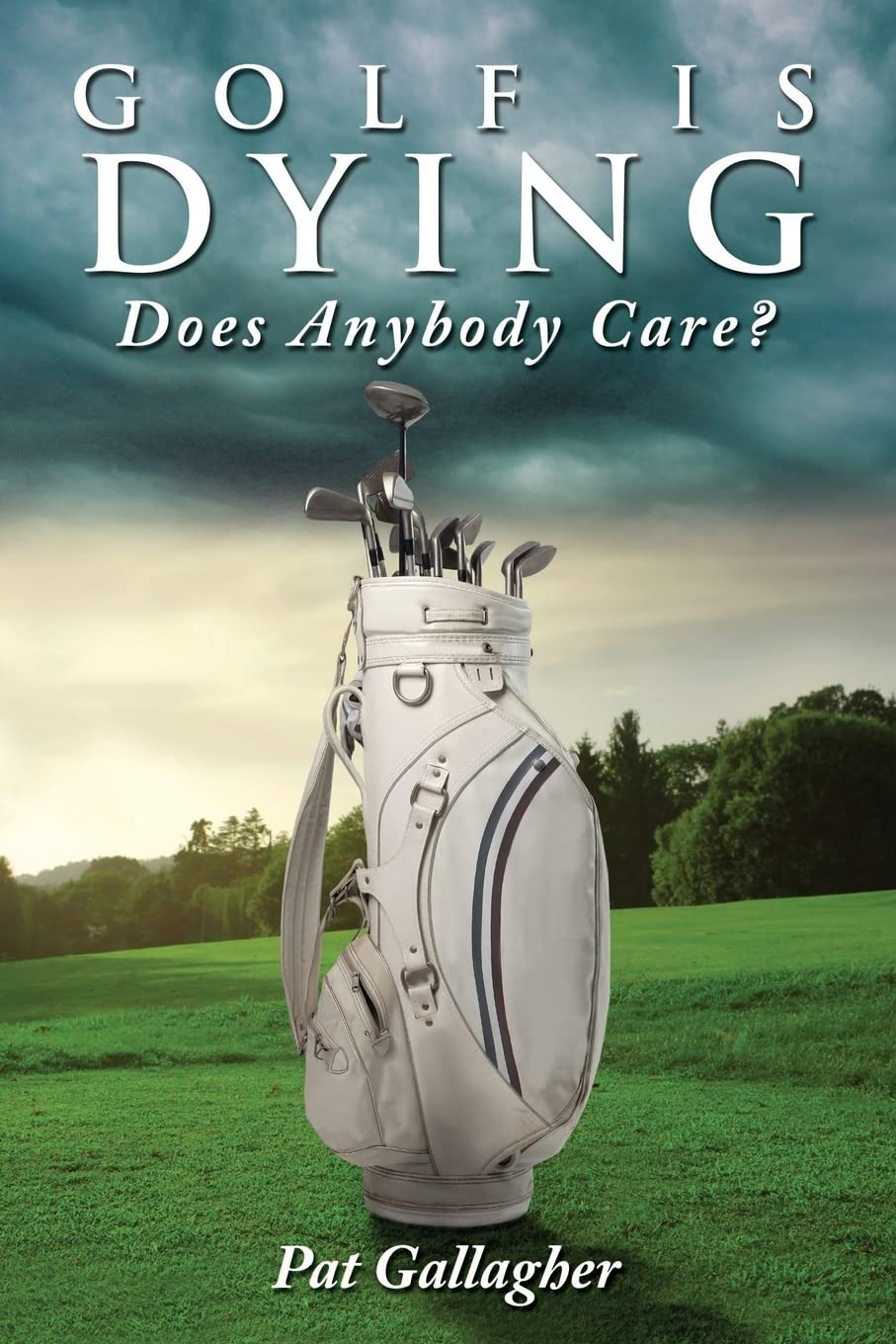 CREATESPACE Golf Is Dying book cover highlighting industry trends and the debate on golf's future.