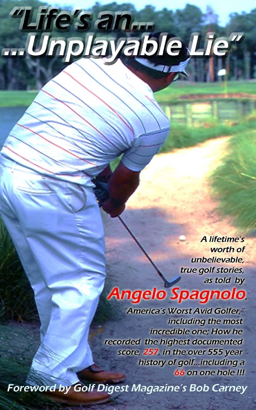CREATESPACE Life's an Unplayable Lie cover — humorous golf memoir, ideal gift for golf fans