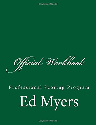 Createspace Official Workbook cover for the Professional Scoring Program helps elite golfers refine scoring strategies.