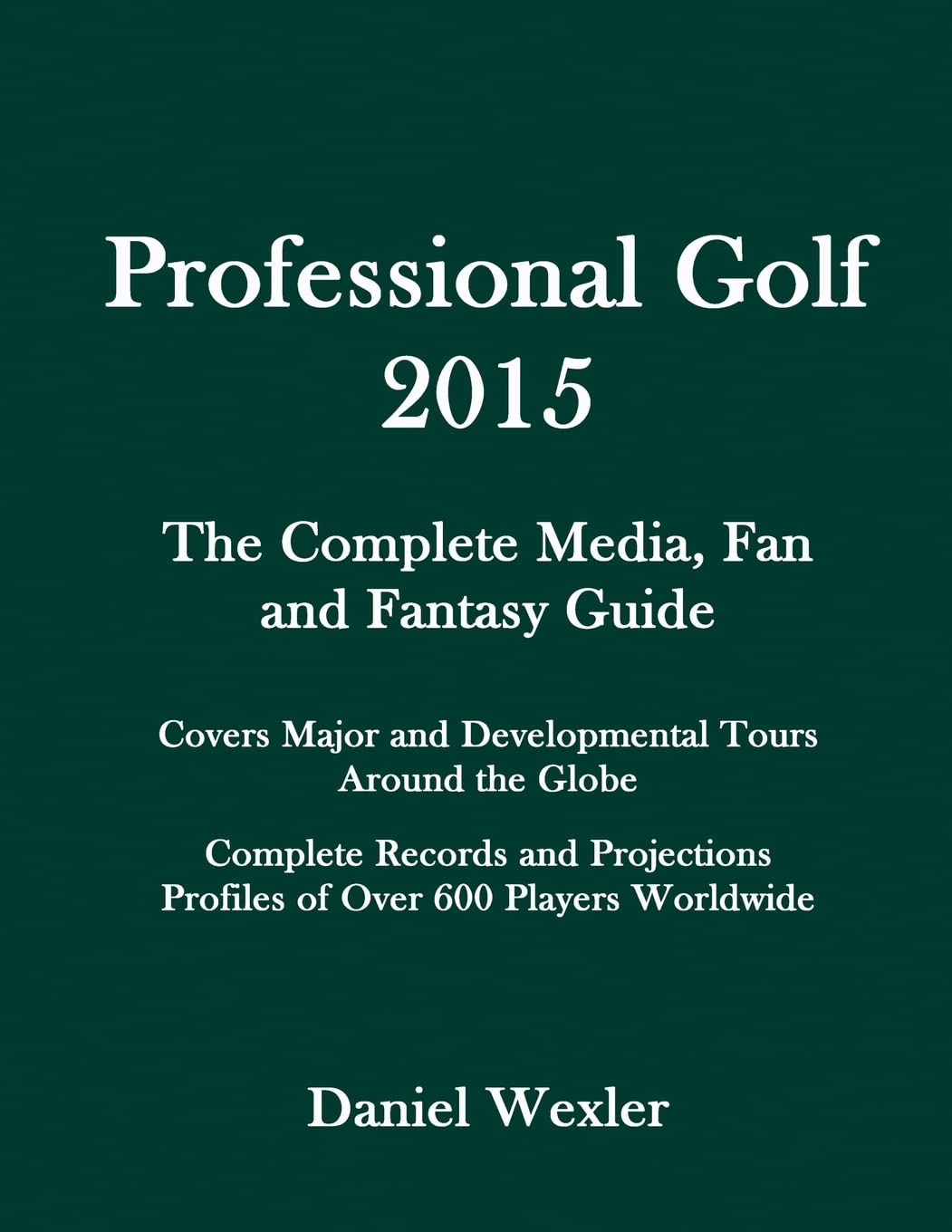 CREATESPACE Professional Golf 2015 cover helps fans and analysts prep.