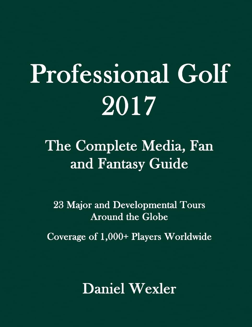 CREATESPACE Professional Golf 2017 cover image, ideal for fans and fantasy players exploring season insights.