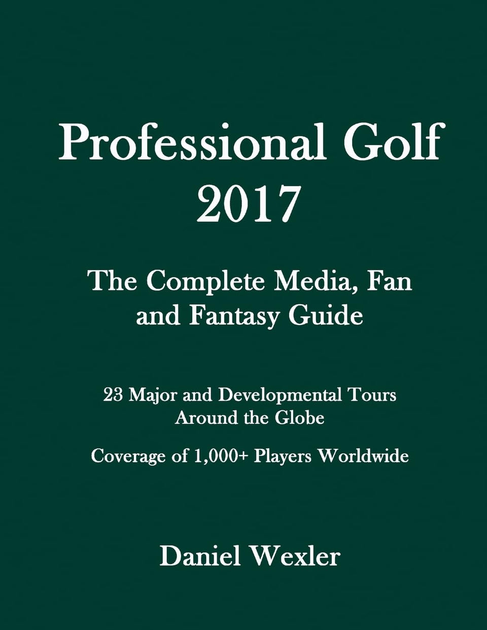 CREATESPACE Professional Golf 2017 cover image, ideal for fans and fantasy players exploring season insights.