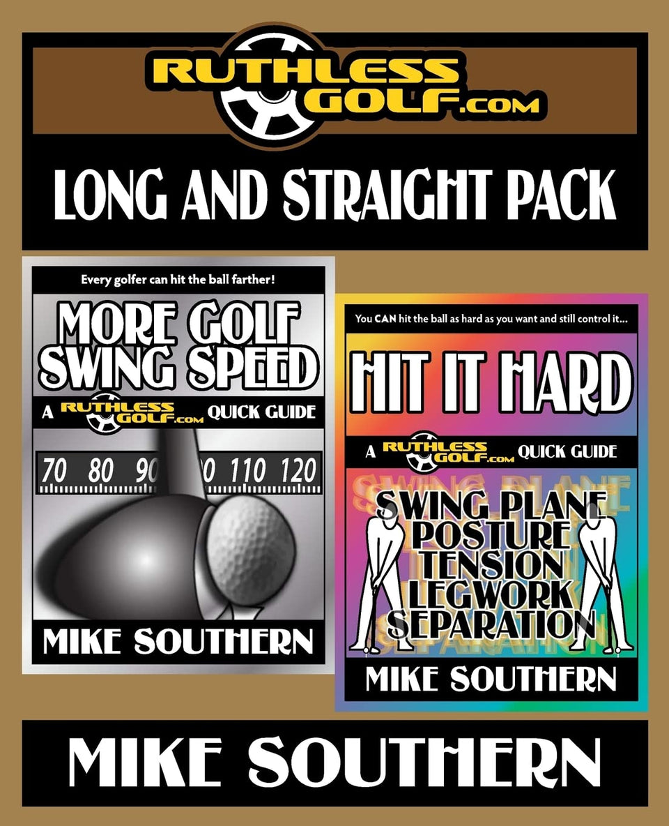 CREATESPACE RuthlessGolf Long and Straight Pack cover—pair of guides for longer, straighter drives