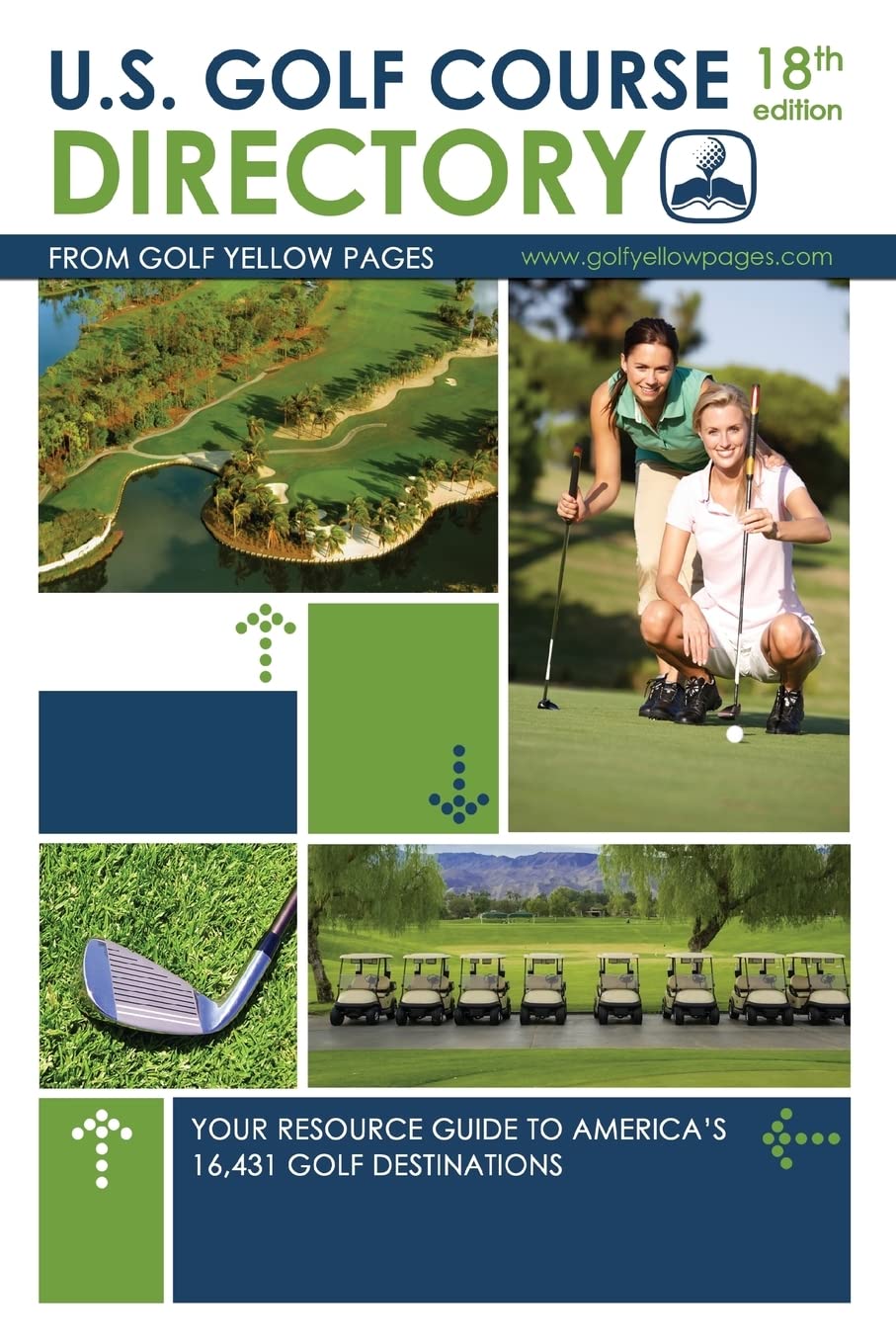 CREATESPACE U.S. Golf Course Directory cover for quick golf trip planning