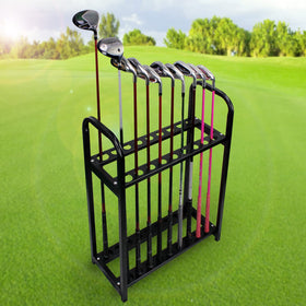 Crestgolf acrylic golf club organizer with 18-hole display for organized storage.