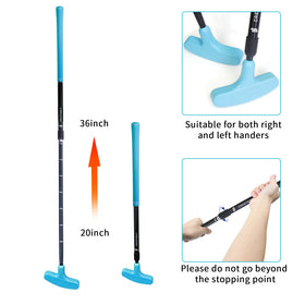 Crestgolf aluminum-shaft with non-slip grip enhances control during putt practice.