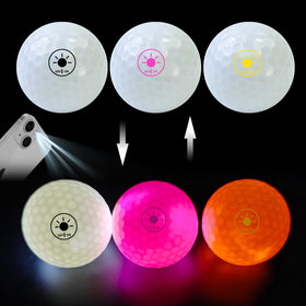 Crestgolf glow ball light-activated pink is easy to spot in low light