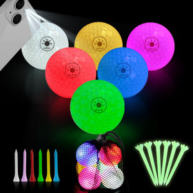 Crestgolf Glow Balls white for high nighttime visibility and easy finding