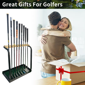 Crestgolf display in a home room showing neat golf gear