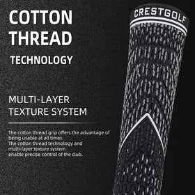 Crestgolf kit includes 13 grips and 13 tapes for quick customization.