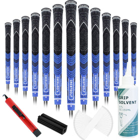 Crestgolf golf grips kit blue standard all-weather for reliable grip in any condition.