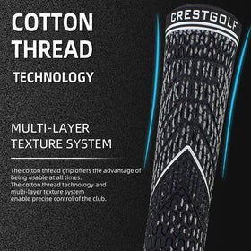 Crestgolf Grips Kit grip with oversized butt design for steadier hold.