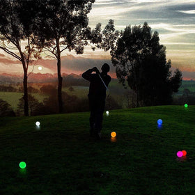 Crestgolf glow ball activates on impact for easy retrieval.