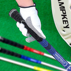 Crestgolf softer second-half rubber reduces grip pressure for relaxed hands.