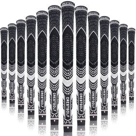 Crestgolf multi-compound grips anti-slip pack in black for standard size clubs, all-weather utility.