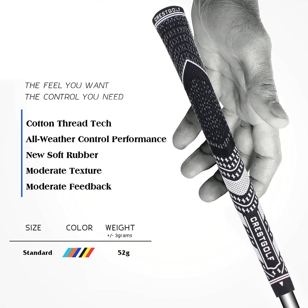 Crestgolf carbon yard detail grip highlighting reinforced surface for durability.