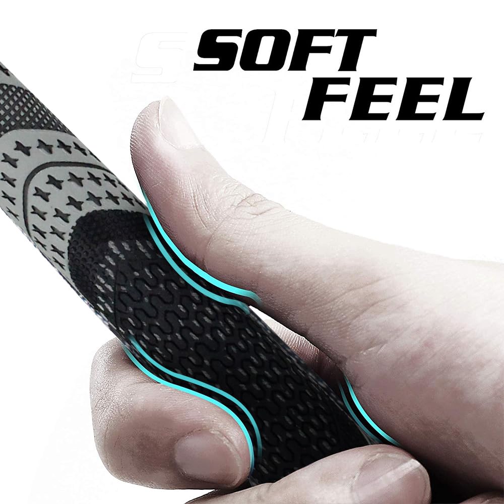 Crestgolf grip carbon rubber blend closeup for secure feel