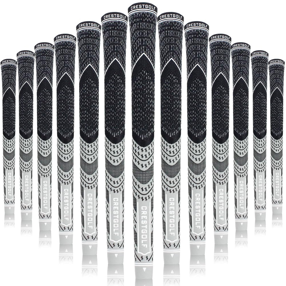 Crestgolf Multi-Compound Grips gray pack front view for all weather control and stability