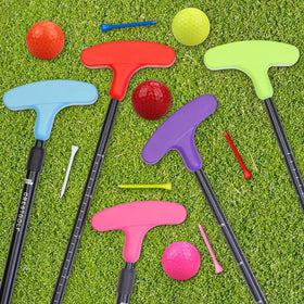 Crestgolf portable training kit fits office, home, or outdoor greens.