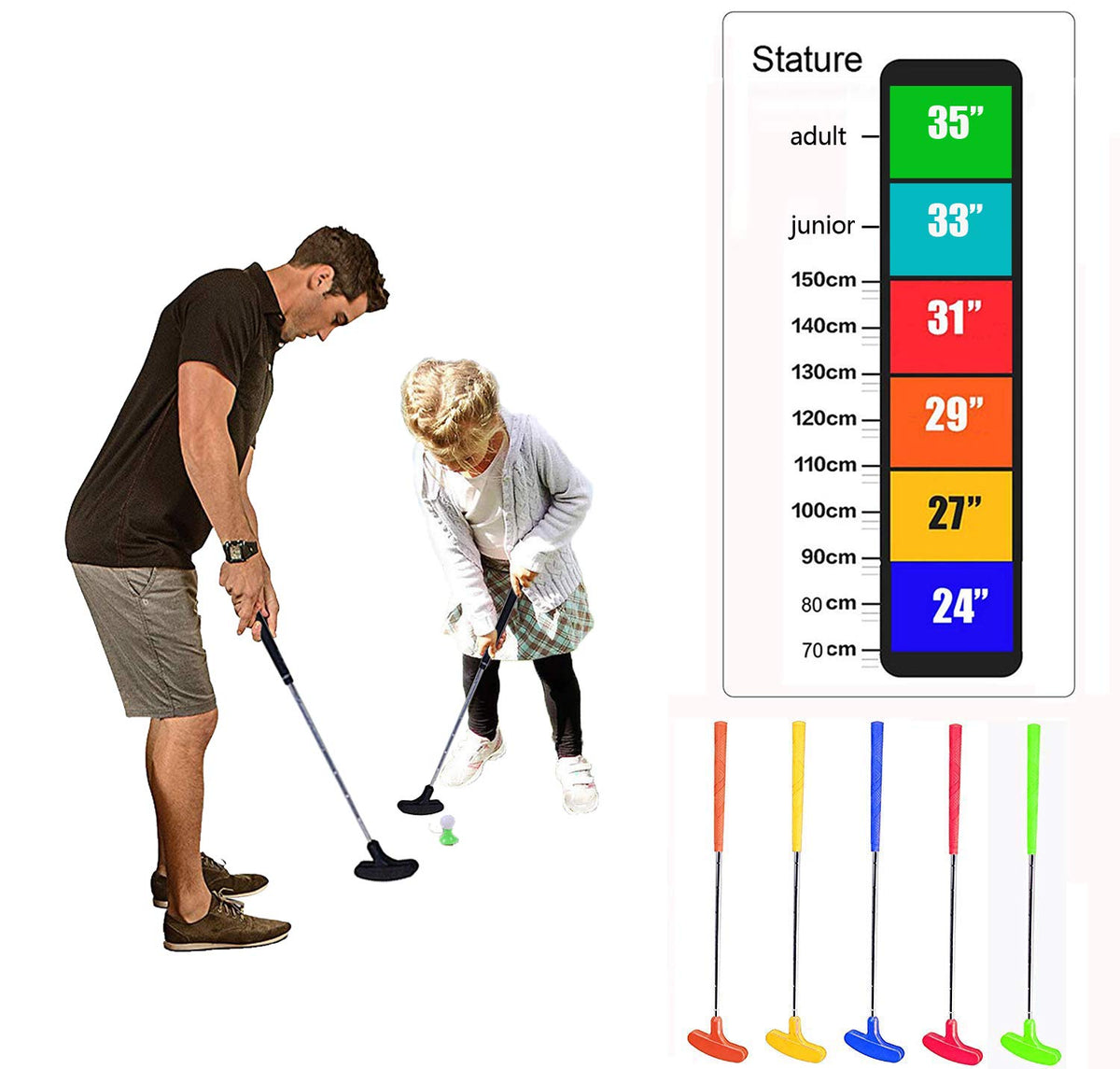 Crestgolf putter in action on practice green.