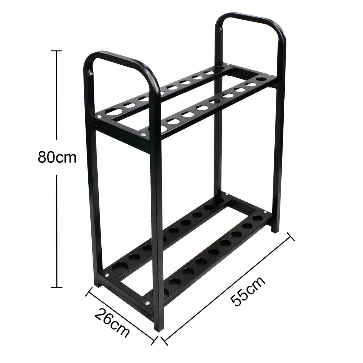 Crestgolf putter rack storage for 18 clubs keeps gear within reach.