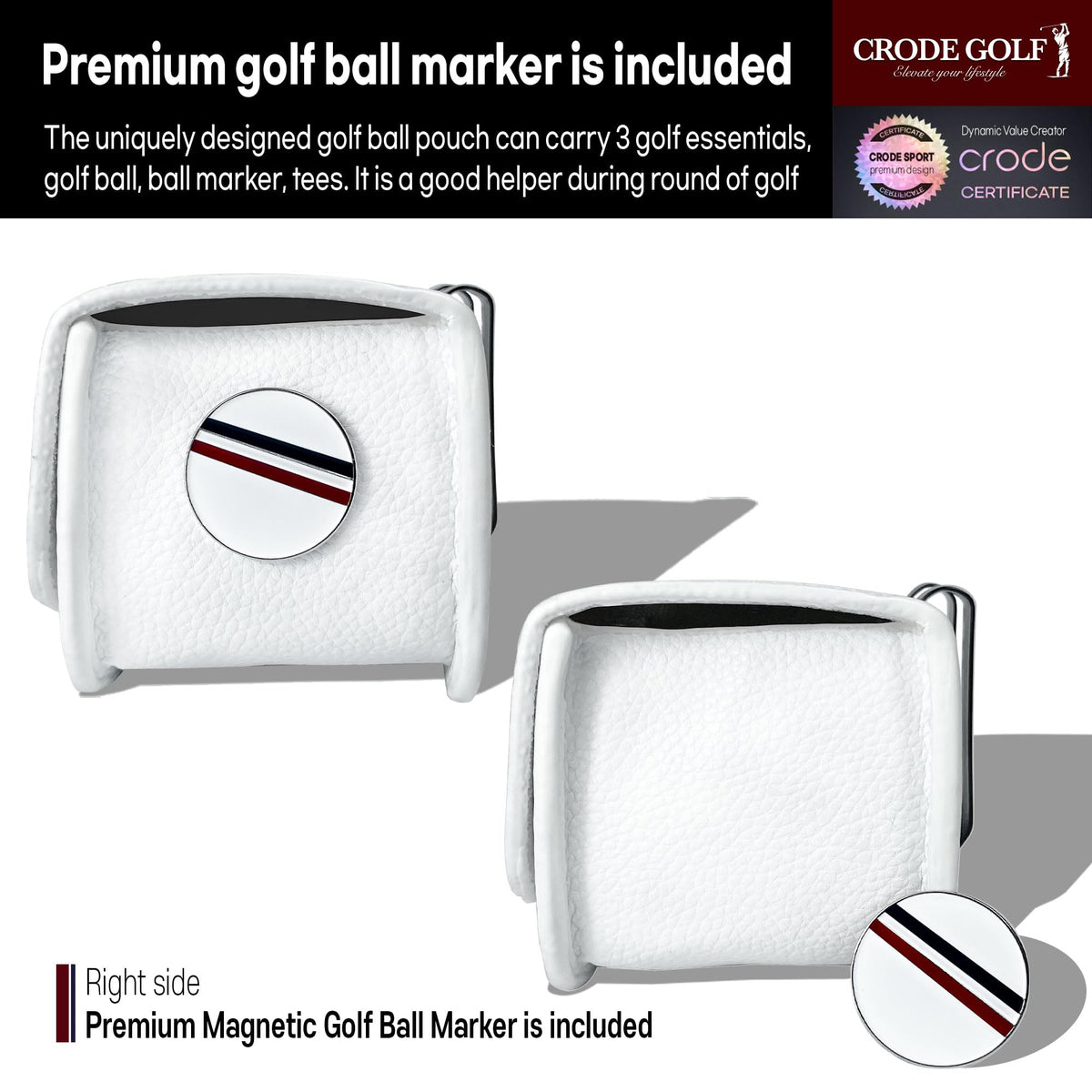 CRODE golf bag with flap buckle for easy opening