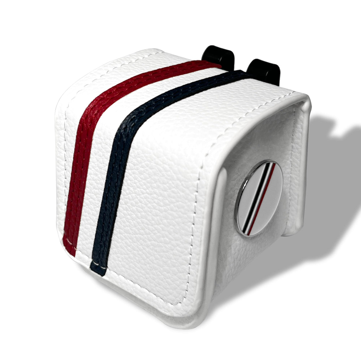 CRODE golf bag with ball marker and tees secured by magnetic closure for quick access