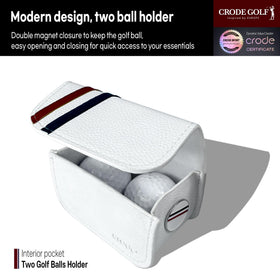 CRODE golf bag with magnetic closure keeps balls securely in place.