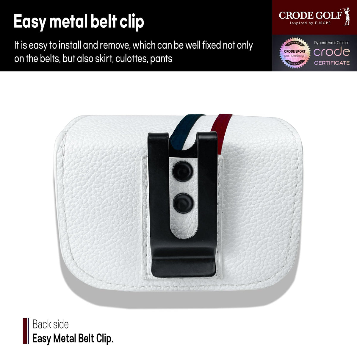 CRODE PU leather bag with durable, easy-to-clean surface.