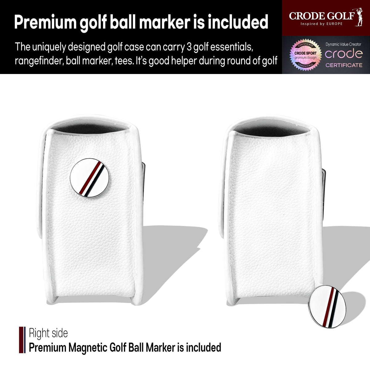 CRODE rangefinder case magnetic closure keeps essentials secure during play.
