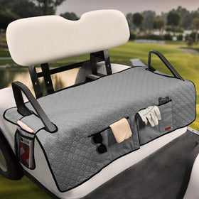 CROTIRAD seat covers with four side pockets keep essentials organized on the cart.