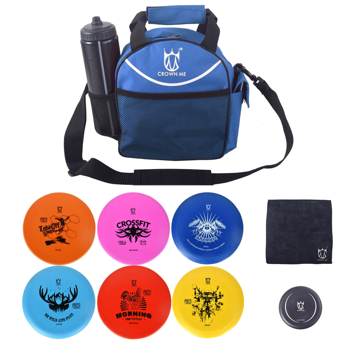 CROWN ME disc golf set drivers in action for long-range throws