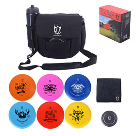 CROWN ME disc golf set bag with water bottle pocket for on-course hydration