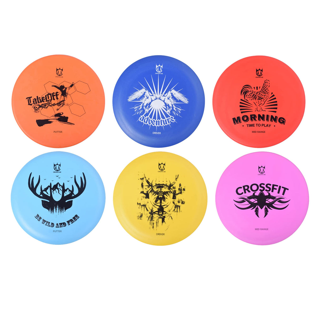 CROWN ME disc golf set drivers offer distance-ready throws for reliable drives